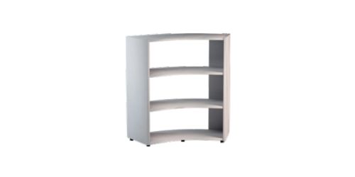libreriaangolare2 1fb730c1 - RUOTA CON FRENO PER MOBILI E LOCKERS (P.U.D.) Libreria angolare bifacciale 45° in nobilitato