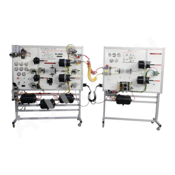 Trainer didattico per lo studio dei freni ad aria per camion con sistema EBS