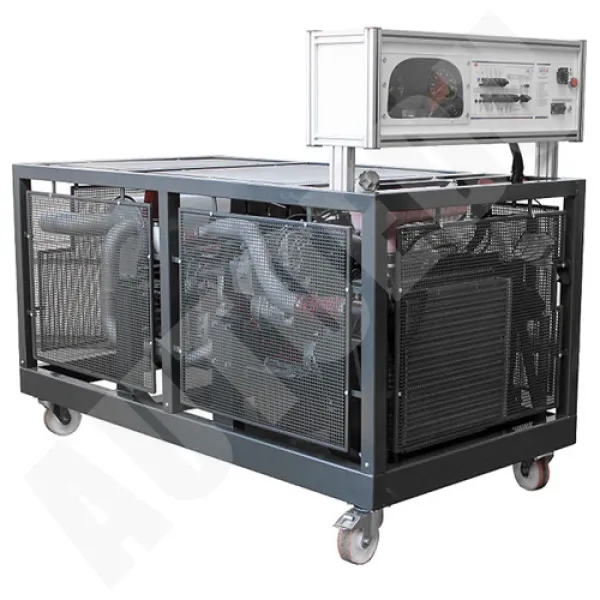 Trainer didattico per lo studio dei motori diesel per camion con sistema CR (common rail)